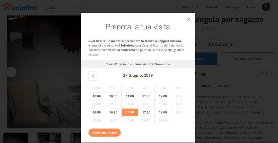 Prenota la tua visita online: affitti studenti